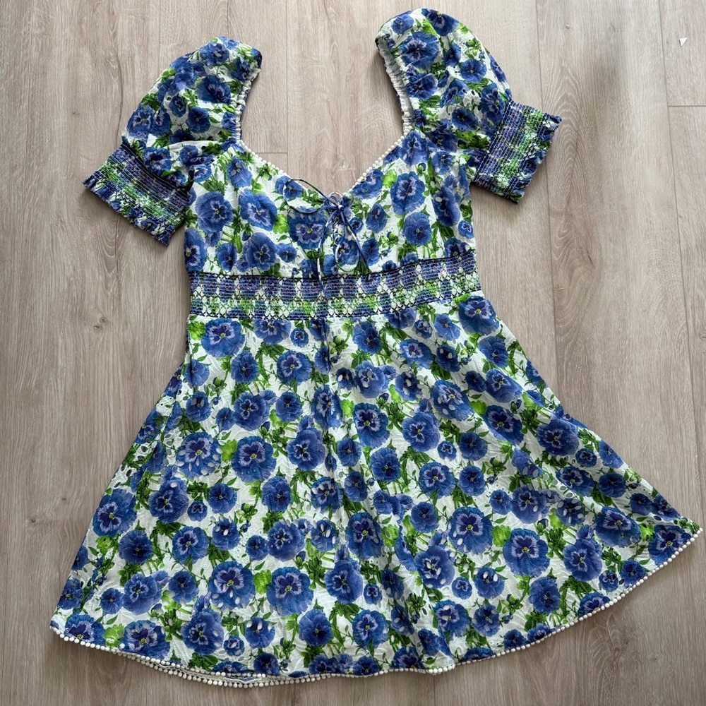 Alice + Olivia Crawford Iris Eyelet Mini Dress